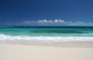 A desert beach of Little Exuma, Bahamas