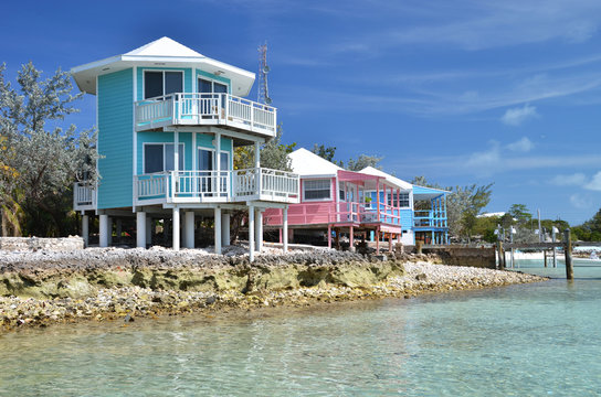 Fototapeta Klub jachtowy Staniel Cay. Exumas, Bahamy