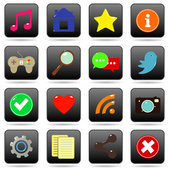Social media web buttons for website