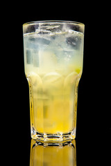 yellow cocktail isolated on black