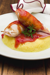 polenta con chipirones