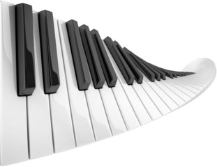 Naklejka premium abstract piano keyboard wave