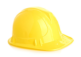 Isolated yellow helmet