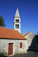 Obraz premium Catholic church on Brac island in Croatia