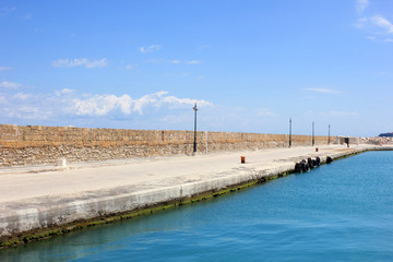 stone wall of a port