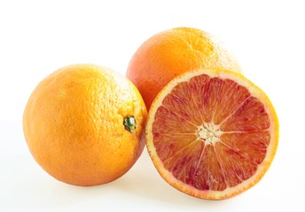 oranges with red juice