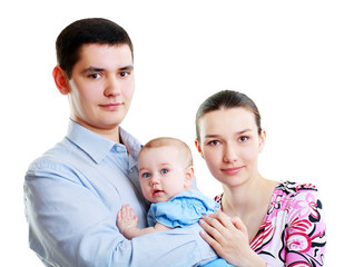 beautiful young family