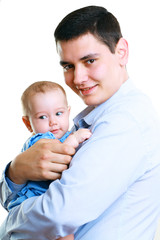 father with baby