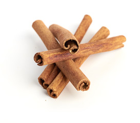 cinnamon isolated on white background