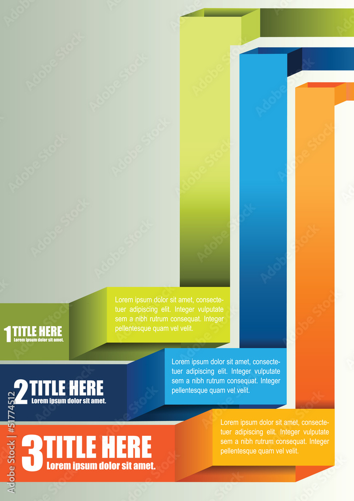 Poster Abstract vector background with three positions