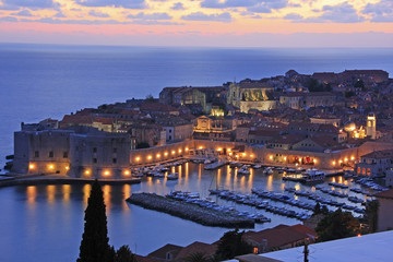 Obraz premium Old Harbour at Dubrovnik, Croatia