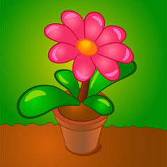 pink flower vector