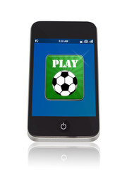 Fußball App auf einem Smartphone