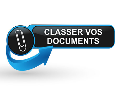 classer vos documents sur bouton web design bleu