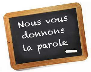Obraz premium Nous vous donnons la parole