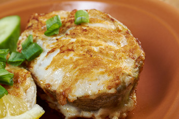 grilled t-bone codfish  steak