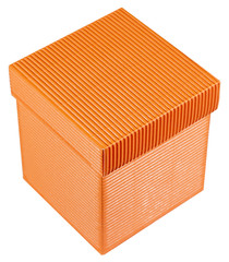 Orange cardboard gift box