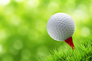 golf ball on tee - 51781562