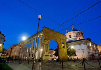 Columns and Basilica of San Lorenzo in Milan