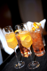 cocktail with lemon