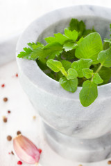 oregano and parsley in bowl