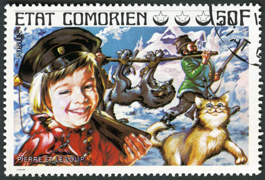 COMORES - 1976: Shows Peter And The Wolf, Series Fairy Tales