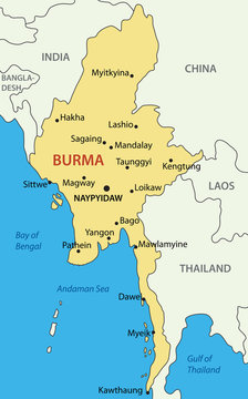 Burma - vector map