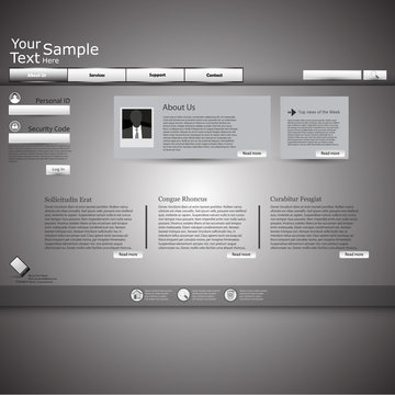 minimal style grey website template