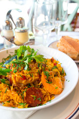 traditionnal spanish food paella.