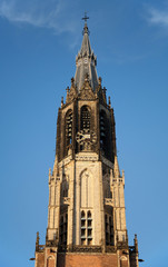 Fototapeta na wymiar Nieuwe Kerk Clock Tower