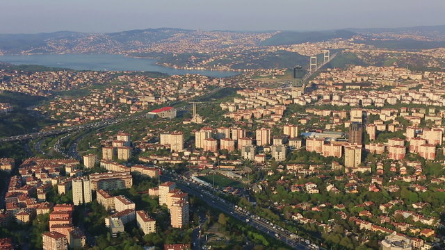 time lapse aerial wiev istanbul