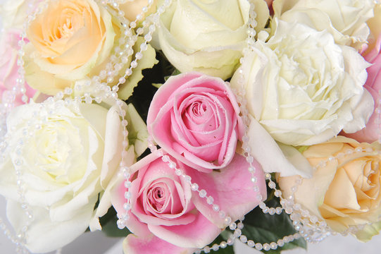 wedding bouquet with rose