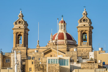 Fototapeta na wymiar Basilica of Senglea in Malta.