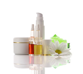 cosmetics collection with chamomile