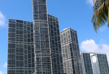 Fototapeta premium Business buildings and condominiums in downtown area