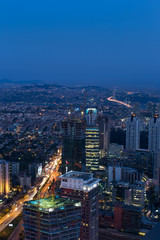 Fototapeta na wymiar aerial view at Istanbul city Turkey