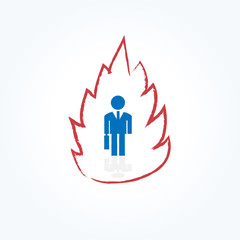 やる気に満ちているビジネスマン　