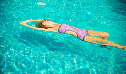 Girl in pool