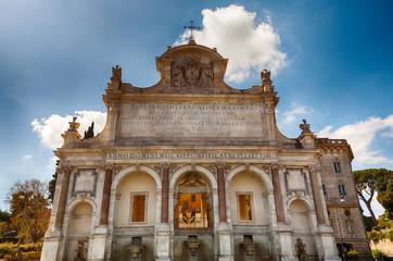 Fototapeta na wymiar Fontanna Acqua Paola w Rzymie