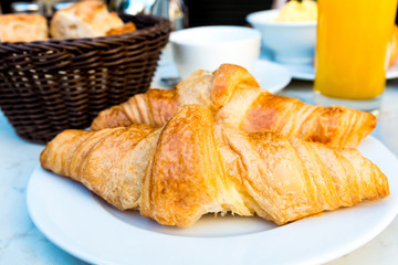 coffee and croissants