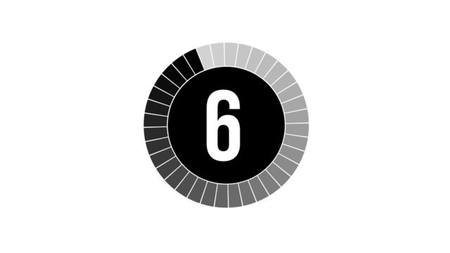 Compte &agrave; rebours 10-0 noir