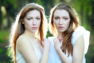 Fototapeta premium woman twins