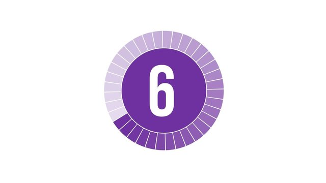 Compte &agrave; rebours 10-0 violet