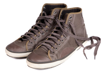 Brown sneakers
