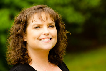 Portrait of happy, smiling middle-aged woman