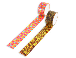 Two rolls of packing tape, Spotted Leopard  Duct Tape, tape rain
