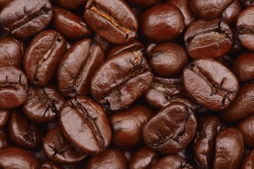 Coffee beans closeup
