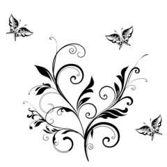abstract floral background on a white background..