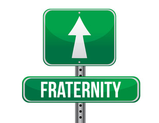 fraternity road sign illustration design