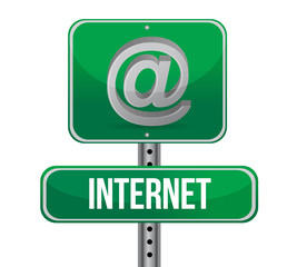 internet road sign illustration design
